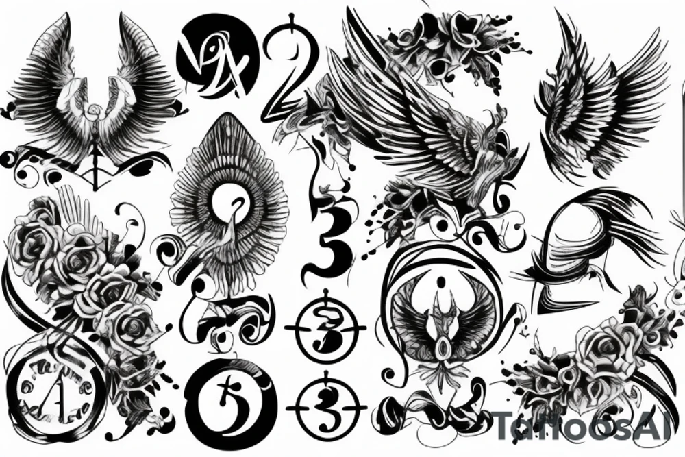 Angelic Numbers tattoo idea