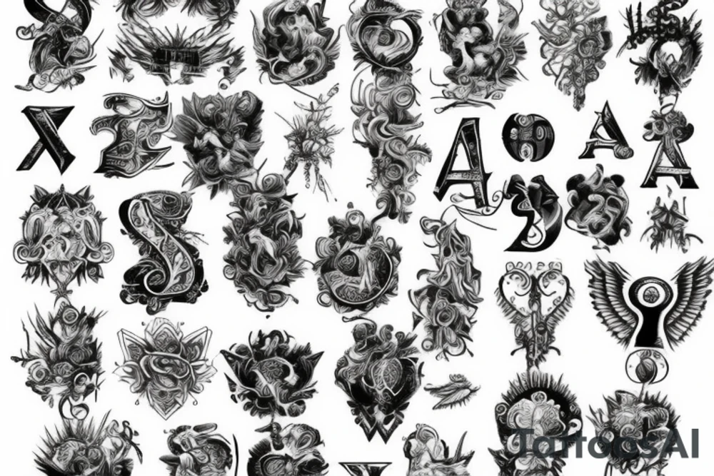 444 angelic numbers tattoo idea
