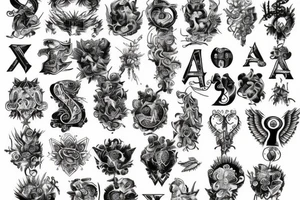 444 angelic numbers tattoo idea