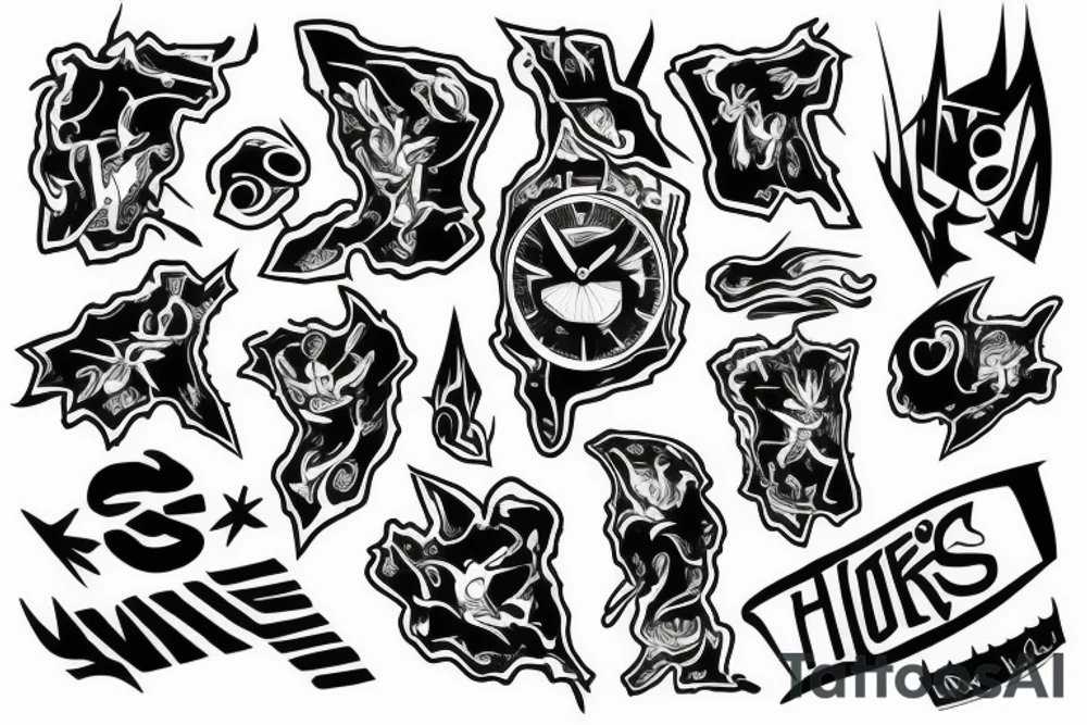 tattoo design, man falling tattoo idea