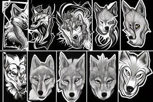 wolf howling tattoo idea