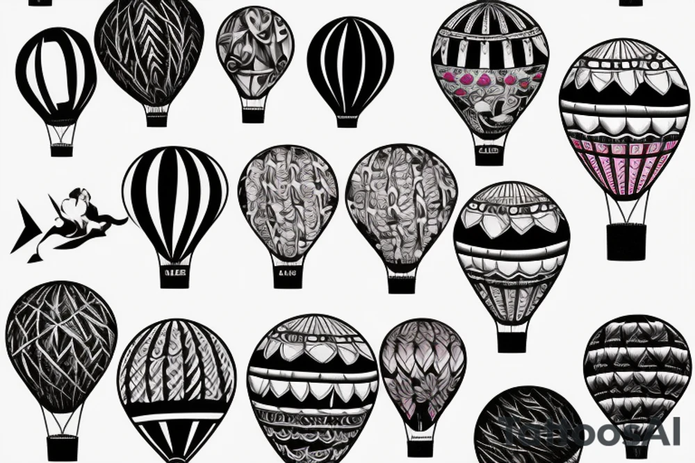 Hot air balloon tattoo idea