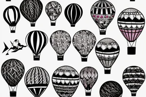 Hot air balloon tattoo idea