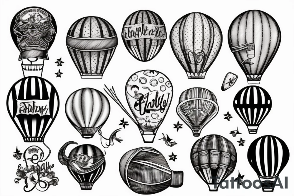 Hot air balloon tattoo idea