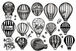 Hot air balloon tattoo idea