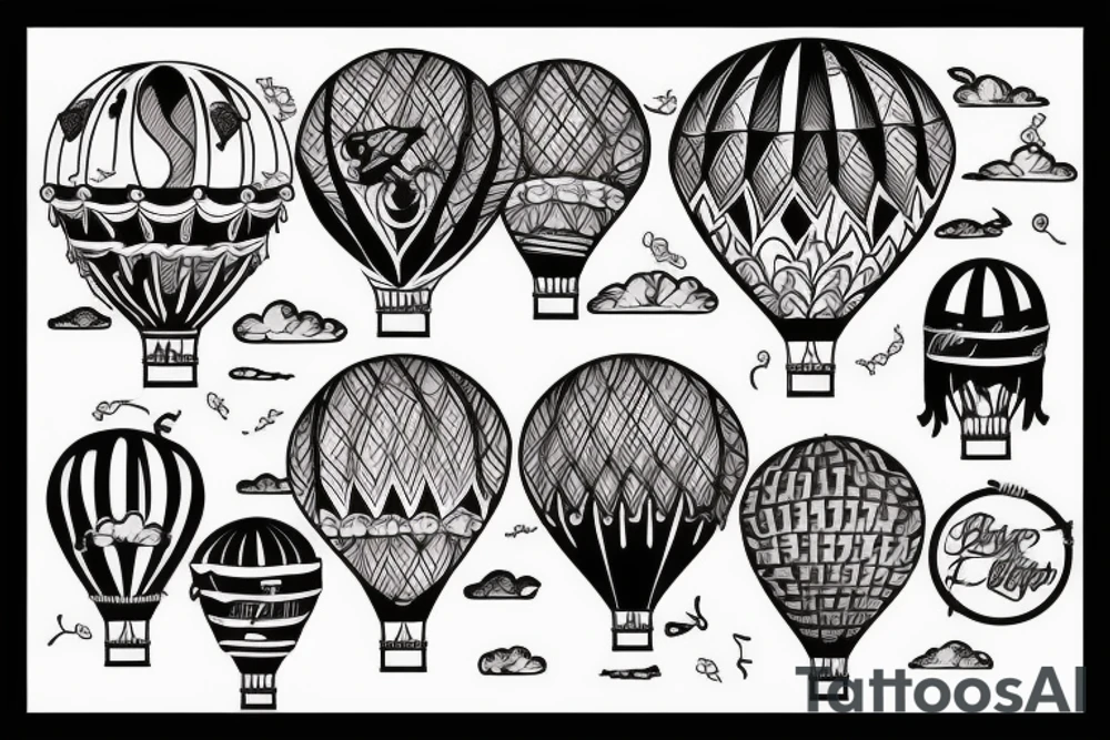 Hot air balloon tattoo idea