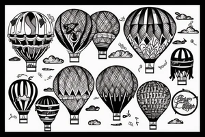 Hot air balloon tattoo idea