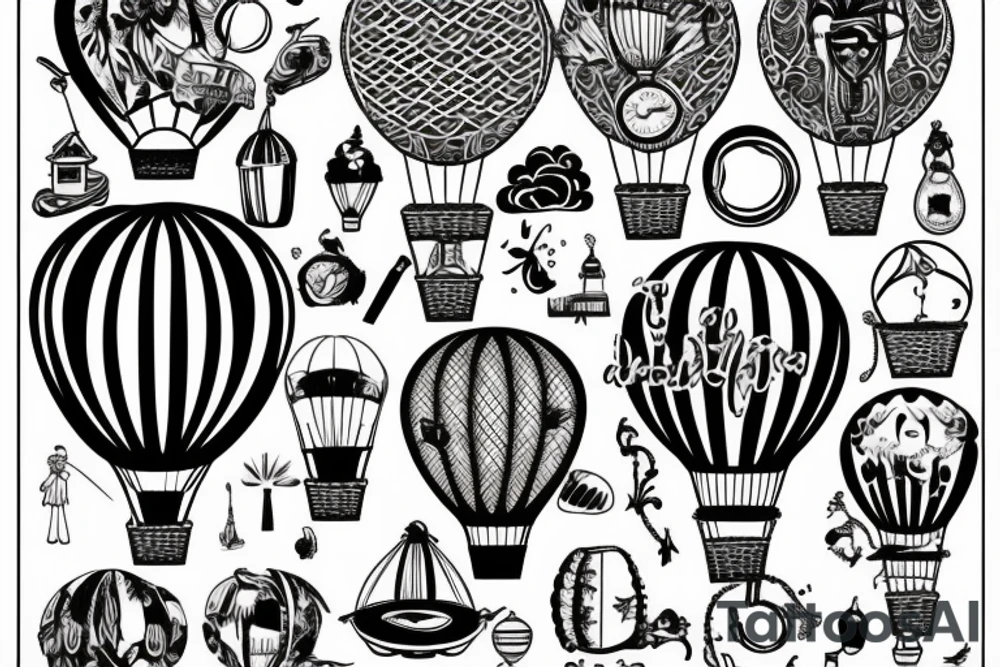 Hot air balloon tattoo idea