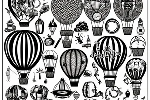Hot air balloon tattoo idea