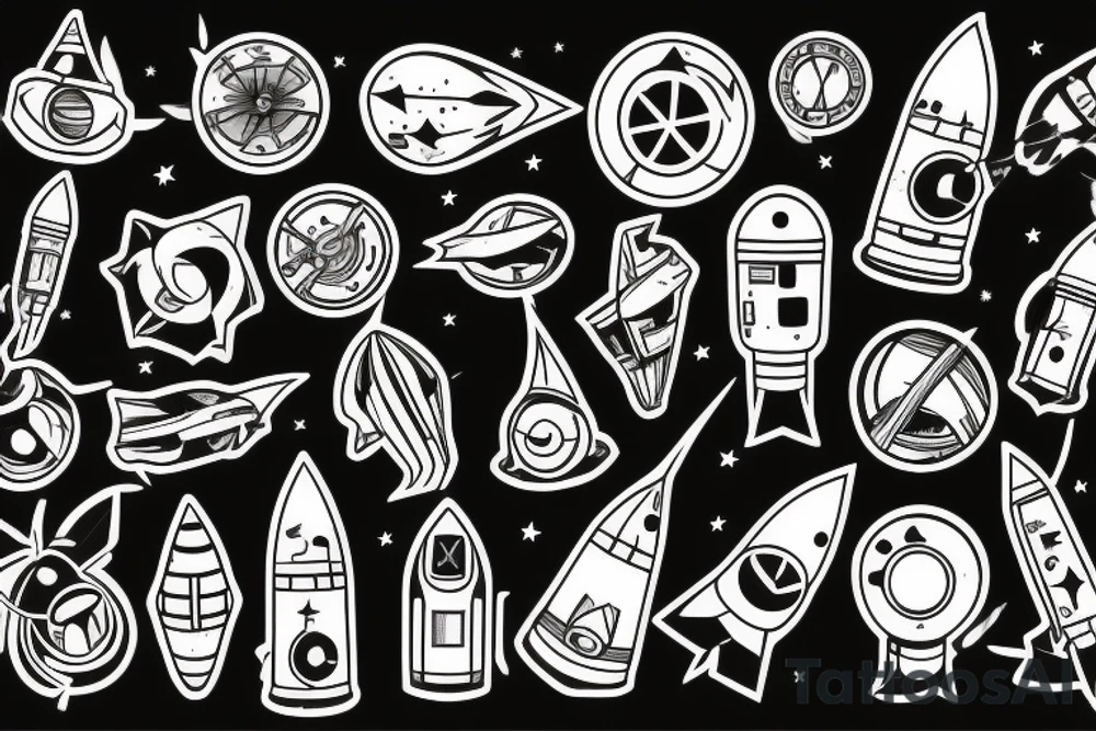 Rocket tattoo idea