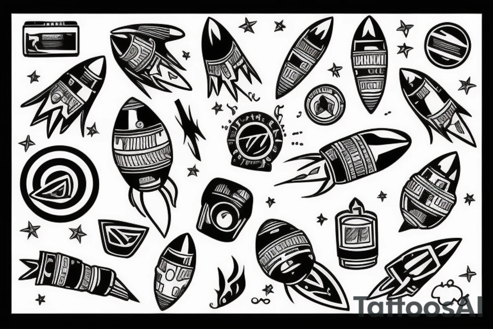 Rocket tattoo idea