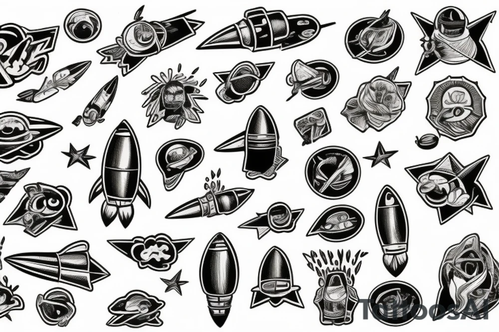 Rocket tattoo idea