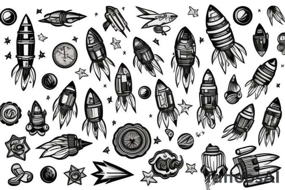 Rocket tattoo idea