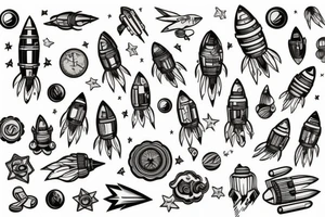 Rocket tattoo idea