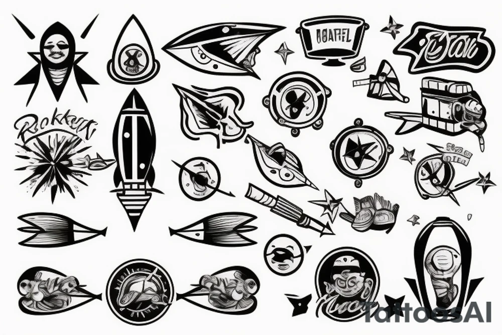 rocket tattoo idea