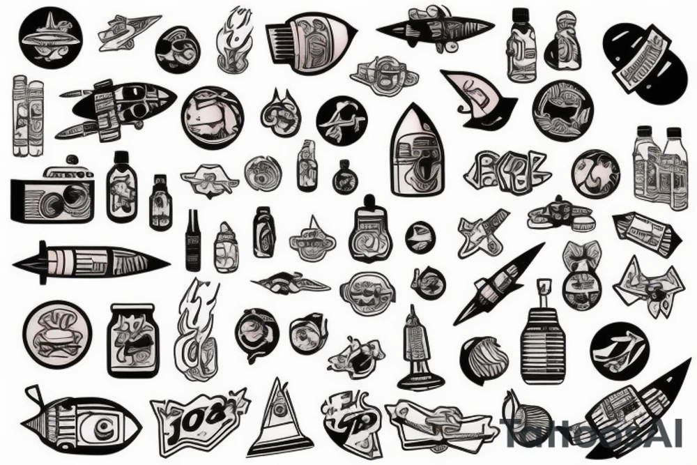rocket tattoo idea
