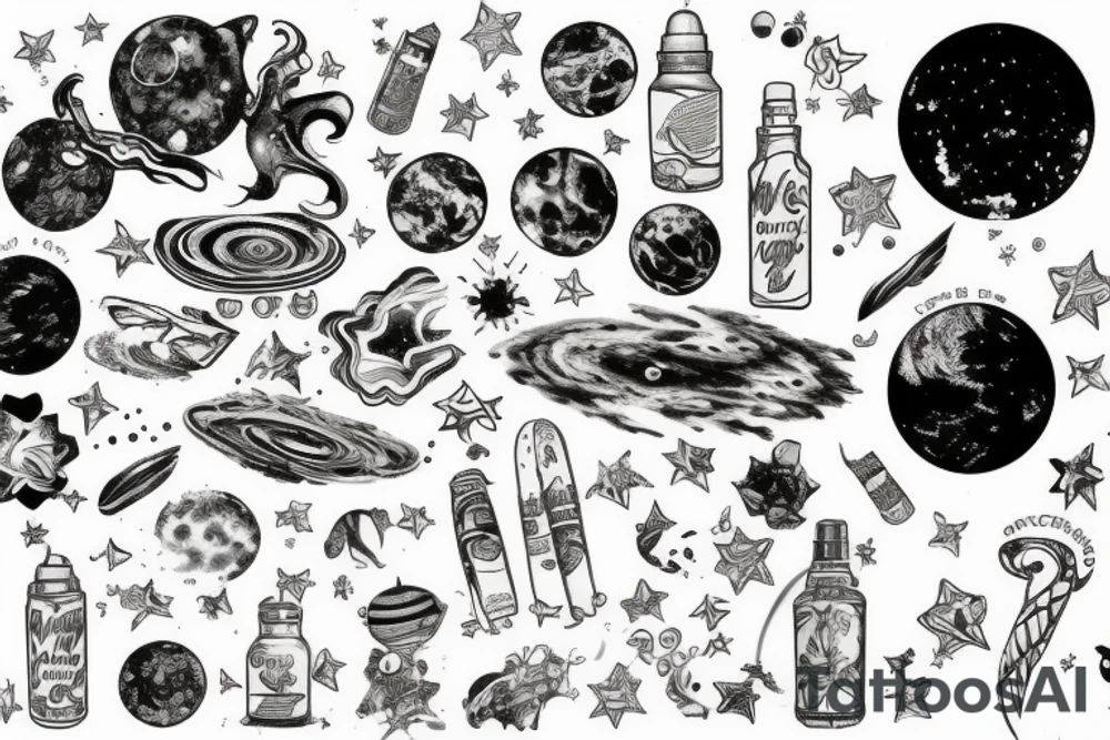 milky way galaxy tattoo idea