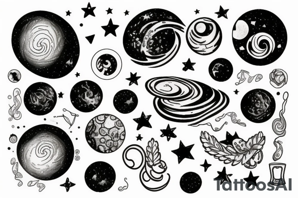 milky way galaxy tattoo idea