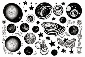 milky way galaxy tattoo idea