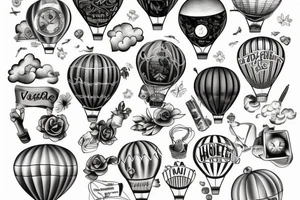 hot air ballon tattoo idea