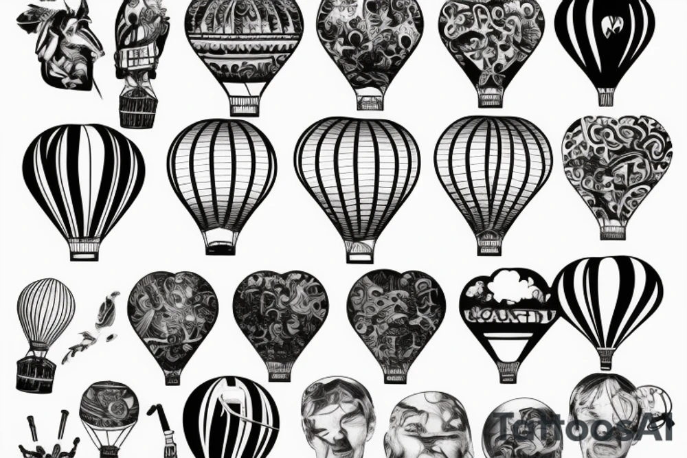 hot air balloon tattoo idea