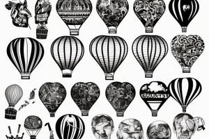 hot air balloon tattoo idea