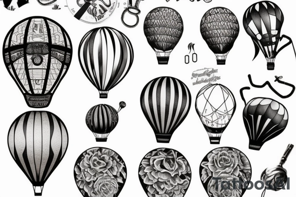 hot air balloon tattoo idea