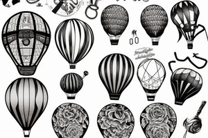 hot air balloon tattoo idea