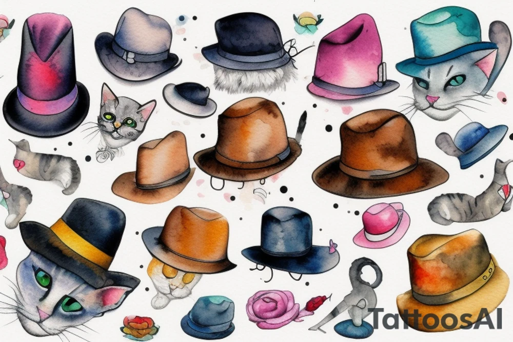 cat in a hat tattoo idea