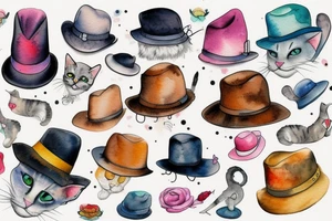 cat in a hat tattoo idea