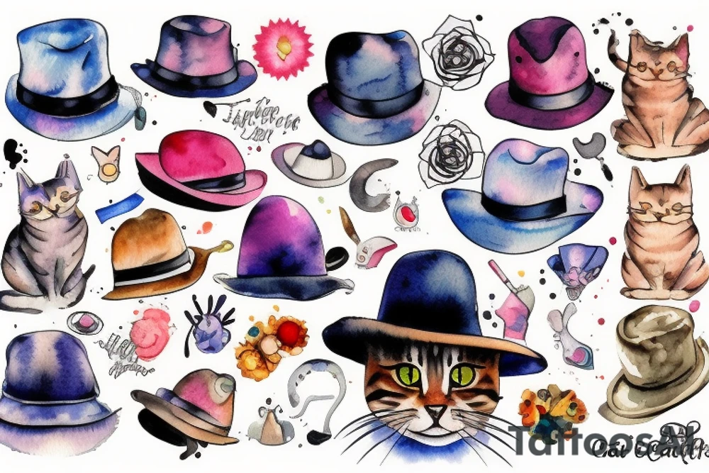 cat in a hat tattoo idea