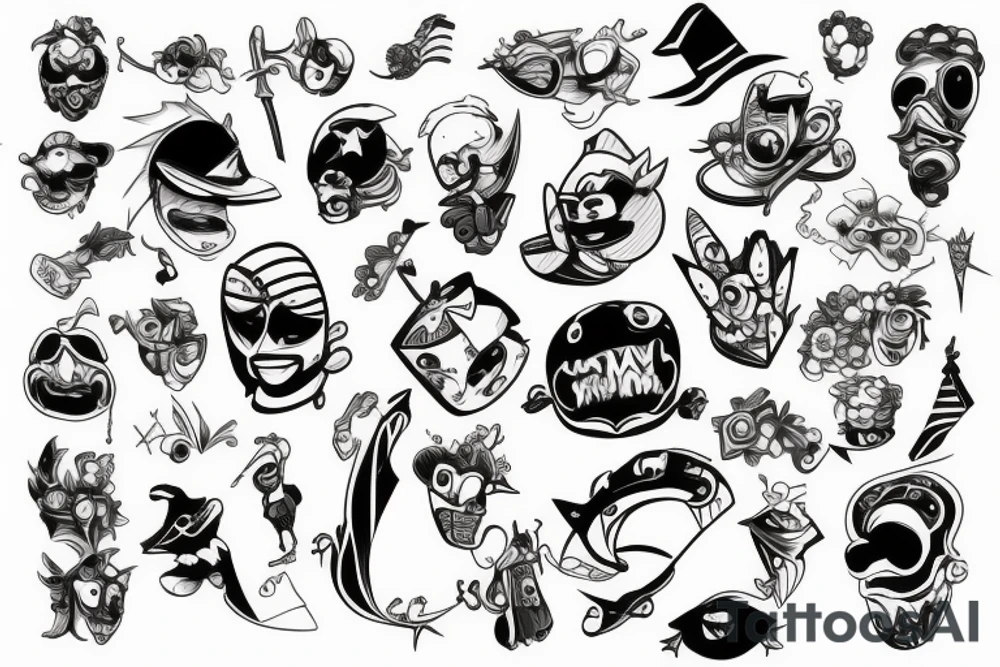 cartoon tattoo idea