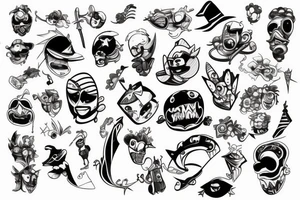 cartoon tattoo idea