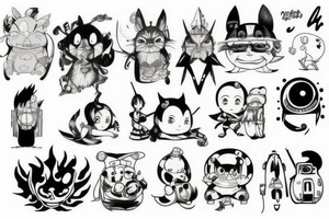 cartoon tattoo idea