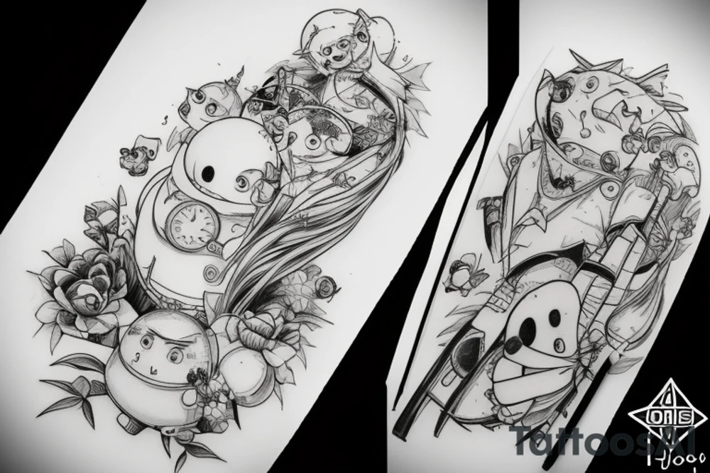 cartoon tattoo idea