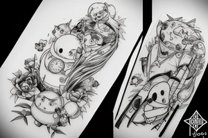 cartoon tattoo idea