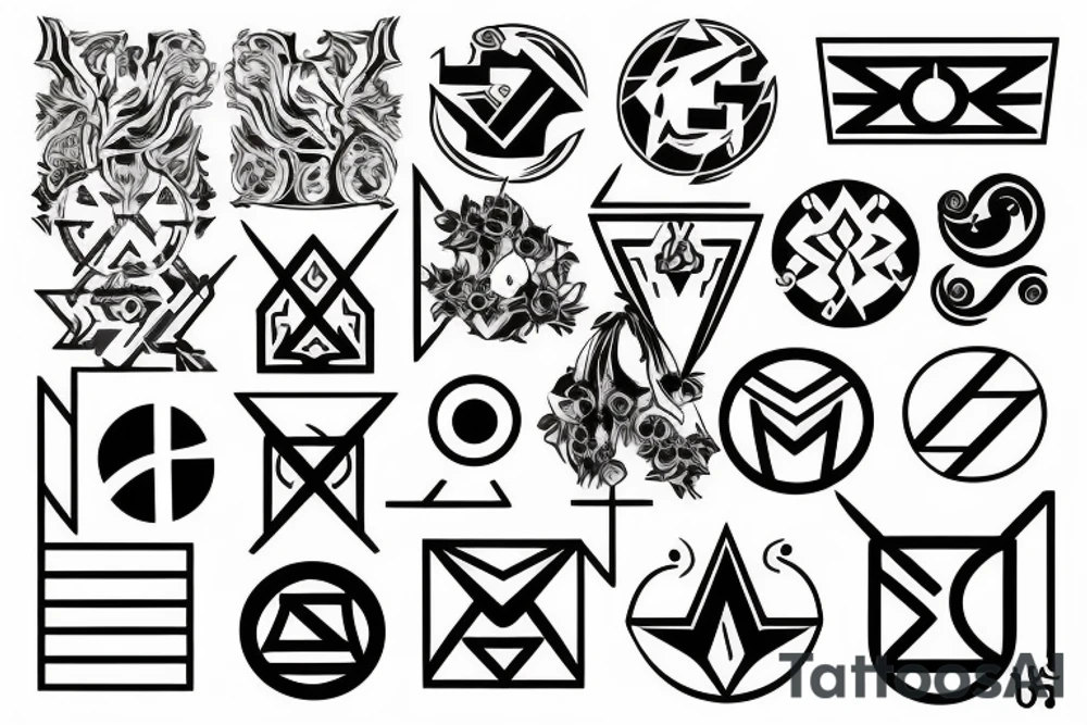 444 Symbol tattoo idea