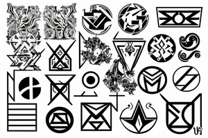 444 Symbol tattoo idea