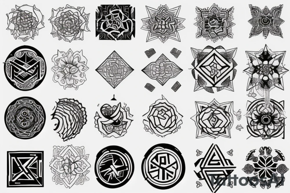 444 Symbol tattoo idea