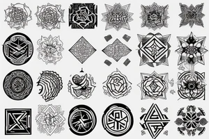 444 Symbol tattoo idea