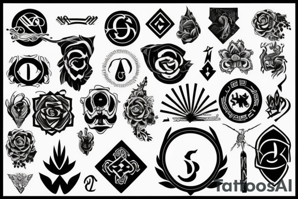 444 Symbol tattoo idea