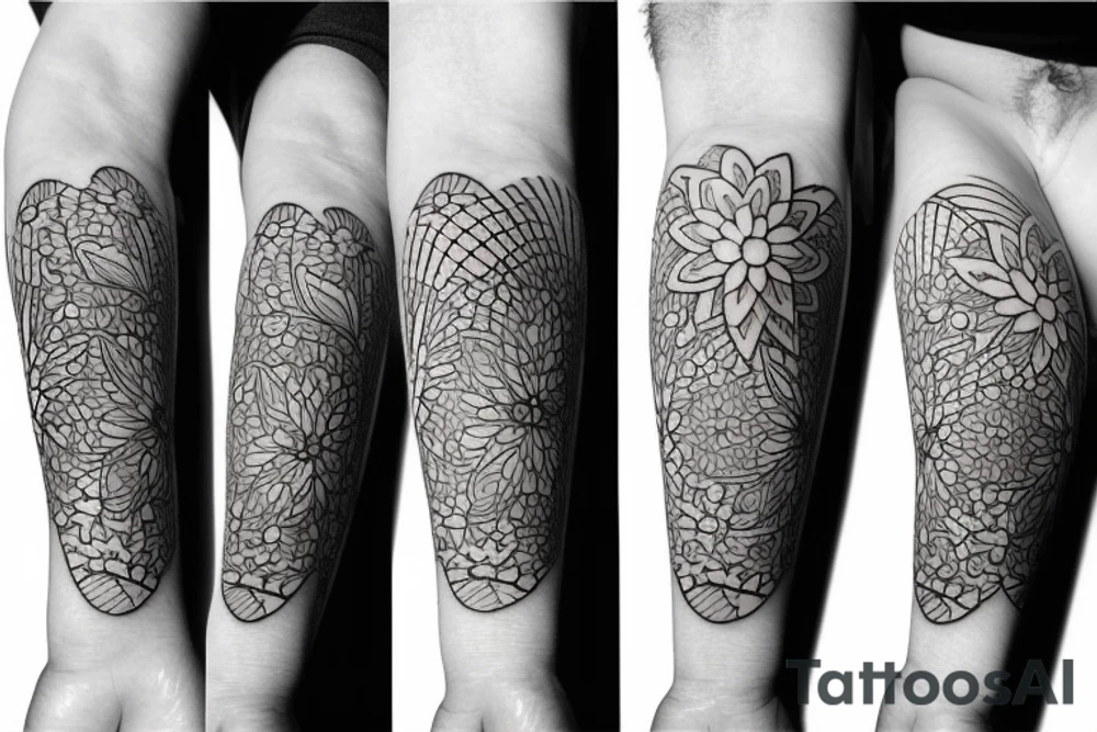 Small three primary colors of three circles or three flower petals tattoo idea