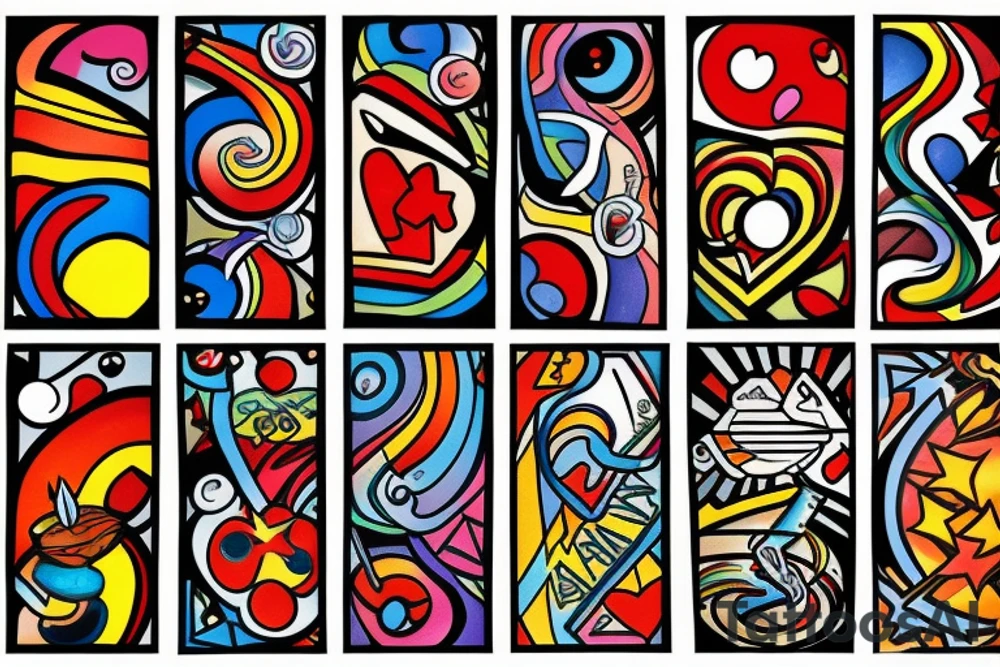 Small three primary colors, "true colors" song tattoo idea