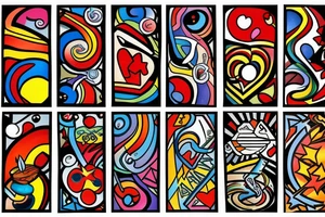 Small three primary colors, "true colors" song tattoo idea