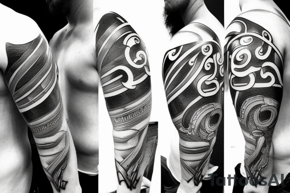 greek gods fighting tattoo idea