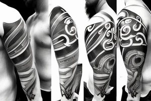 greek gods fighting tattoo idea