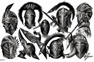 spartan warriors tattoo idea