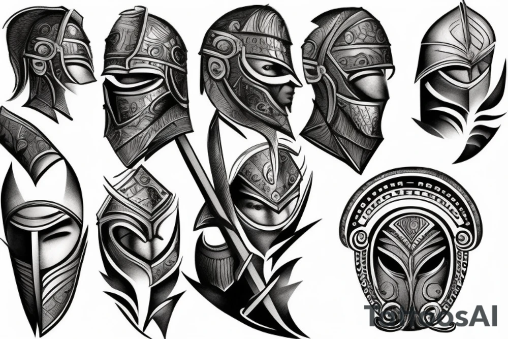 spartan warriors tattoo idea