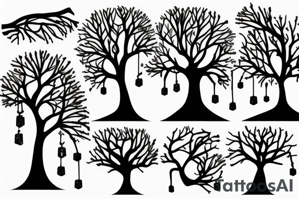 tree with swing tattoo idea
