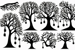 tree with swing tattoo idea